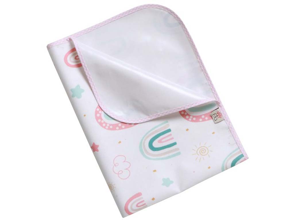 زیرانداز تعویض پوشک مخمل رنگین کمان الا ELA