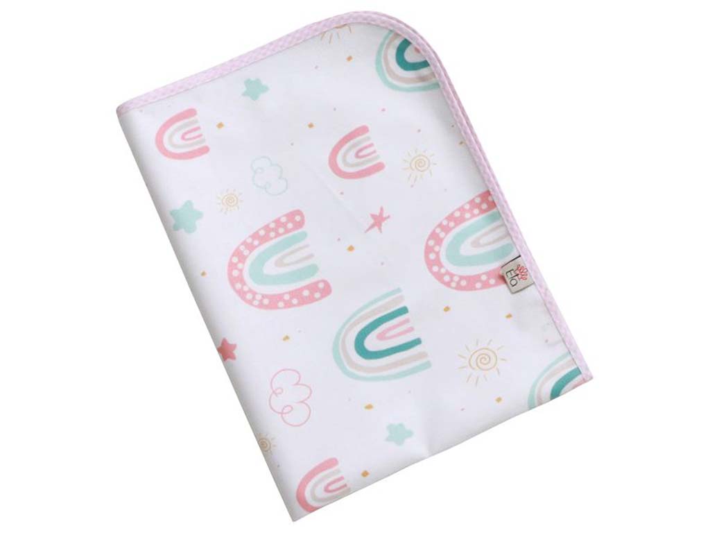 زیرانداز تعویض پوشک مخمل رنگین کمان الا ELA