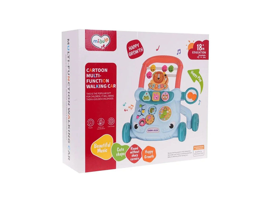 واکر موزیکال و چراغ دار طرح شیر و حیوانات اسباب بازی