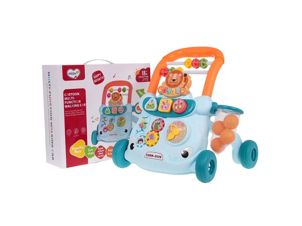 واکر موزیکال و چراغ دار طرح شیر و حیوانات اسباب بازی