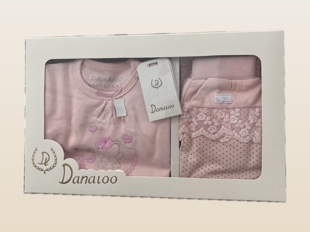 ست 5 تکه نوزادی دخترانه طرح خرس و تور دانالو Danaloo