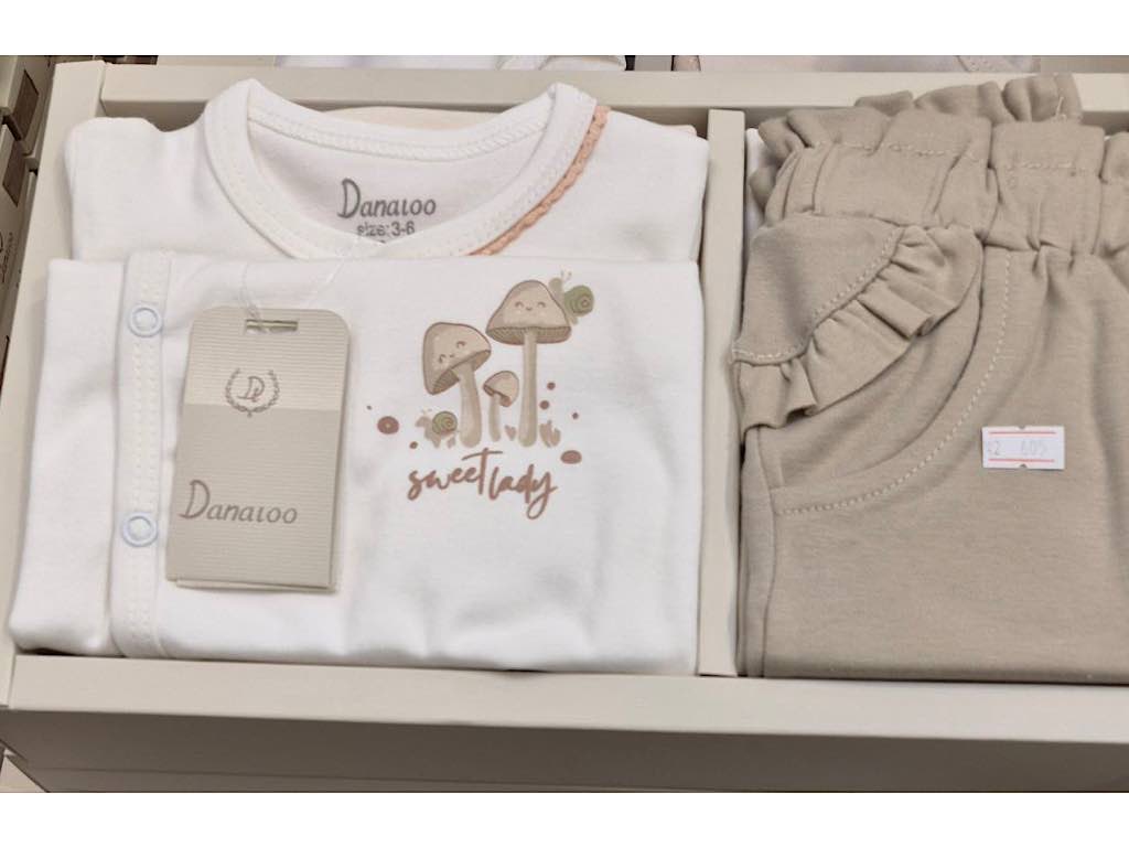 ست 5 تکه نوزادی دخترانه طرح قارچ  دانالو Danaloo