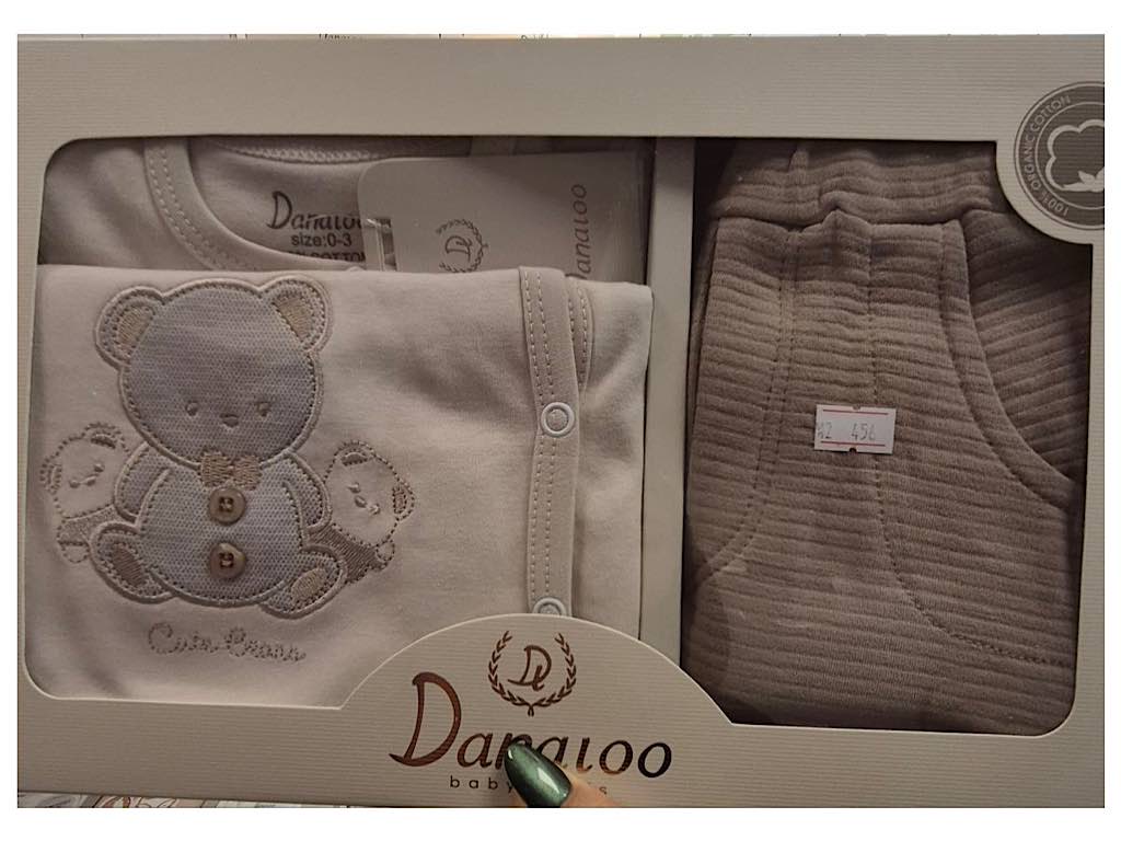 ست 5 تکه نوزادی دخترانه طرح خرس قهوه ای دانالو Danaloo