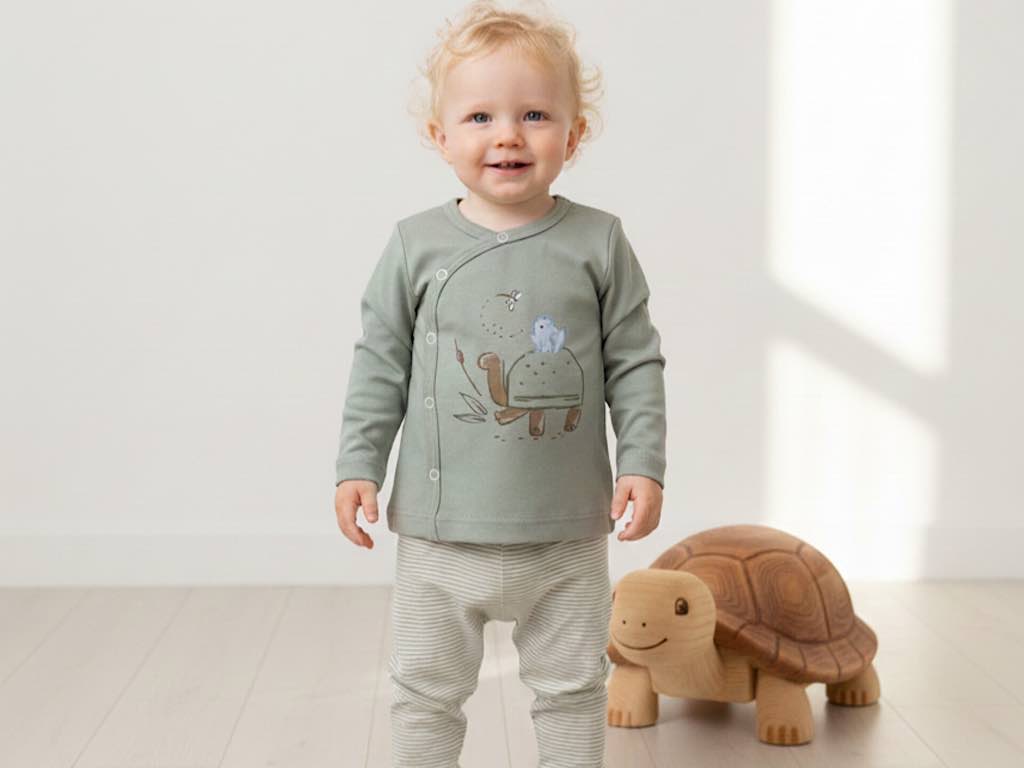 ست بیمارستانی نوزادی پسرانه 5 تکه طرح لاک پشت و سنجاقک دانالو Danaloo