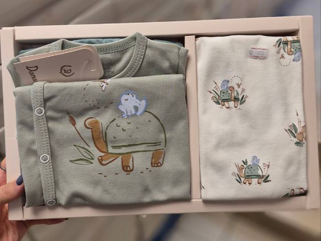 ست بیمارستانی نوزادی پسرانه 5 تکه طرح لاک پشت و سنجاقک دانالو Danaloo