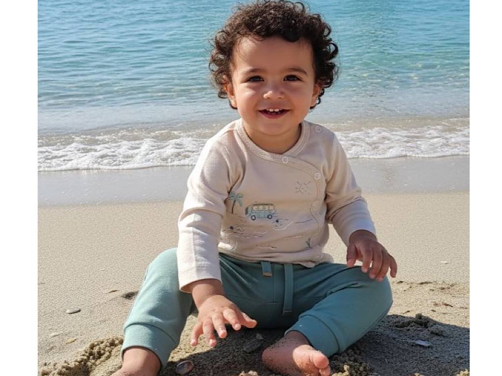 ست بیمارستانی نوزادی پسرانه 5 تکه طرح هاوایی Danaloo