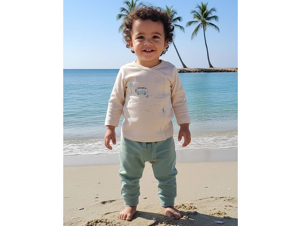 ست بیمارستانی نوزادی پسرانه 5 تکه طرح هاوایی Danaloo