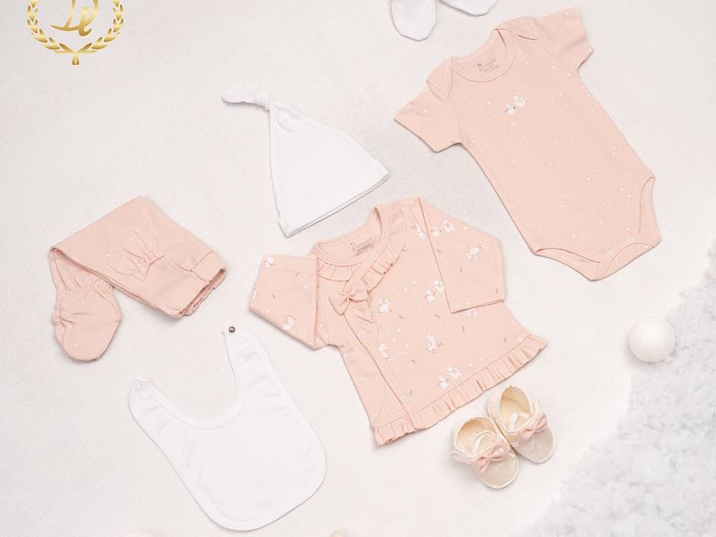 ست بیمارستانی 9 تکه نوزادی طرح خرگوش برفی دانالو Danaloo