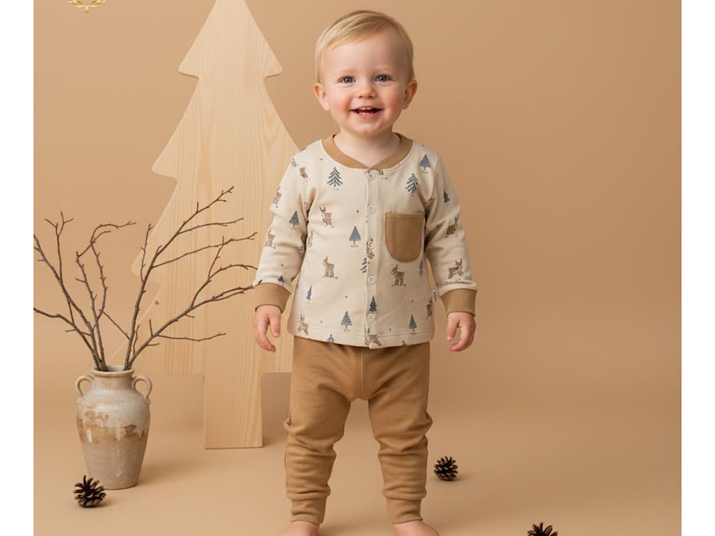 ست بیمارستانی 19 تکه نوزادی طرح  گوزن و کاج تاج دانالو Danaloo