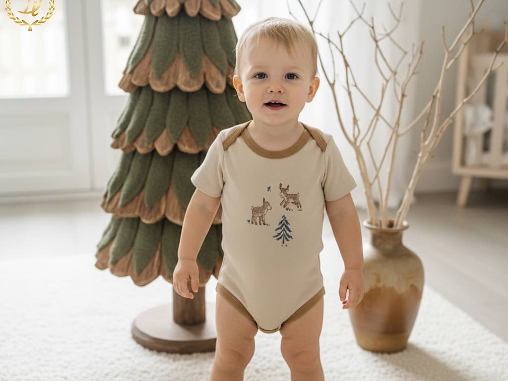 ست بیمارستانی 19 تکه نوزادی طرح  گوزن و کاج تاج دانالو Danaloo