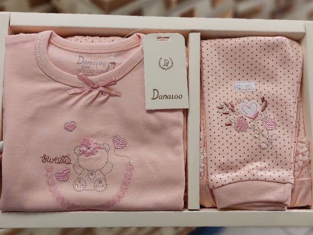 ست 5 تکه نوزادی دخترانه طرح خرس و تور دانالو Danaloo