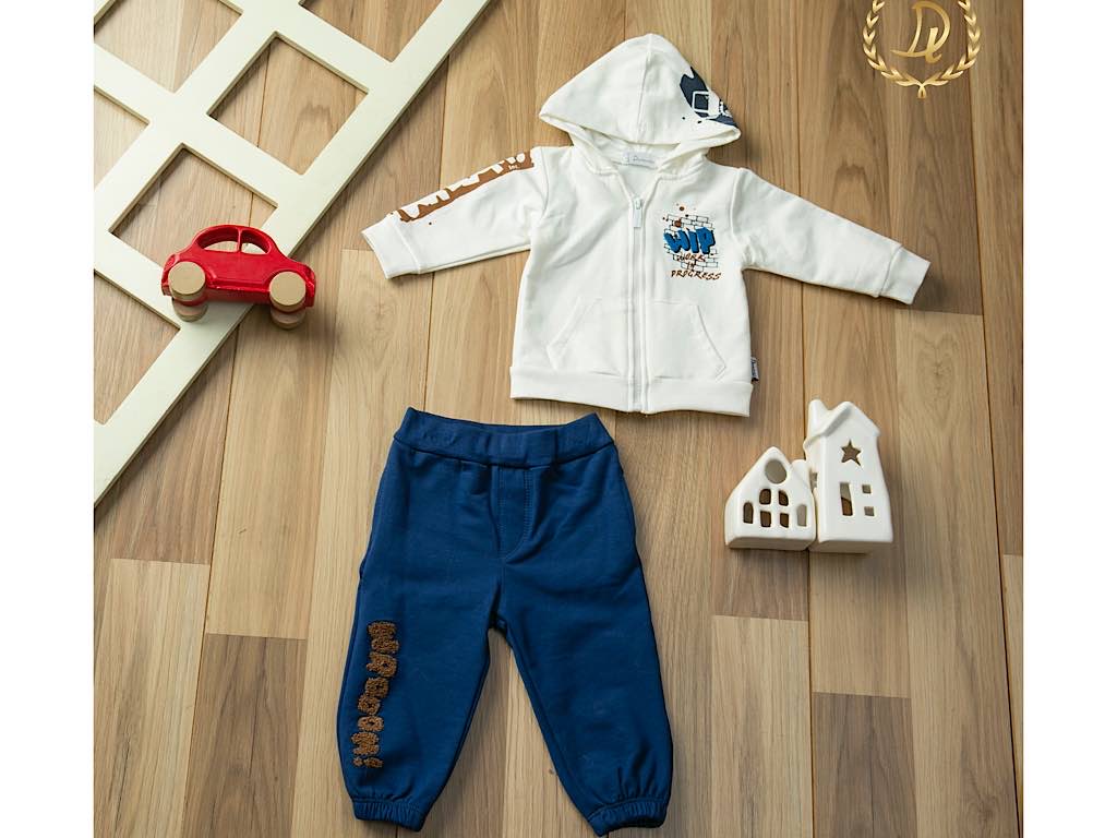 ست دوتکه سوئیشرت و شلوار نوزادی پسرانه طرح wip دانالو Danaloo