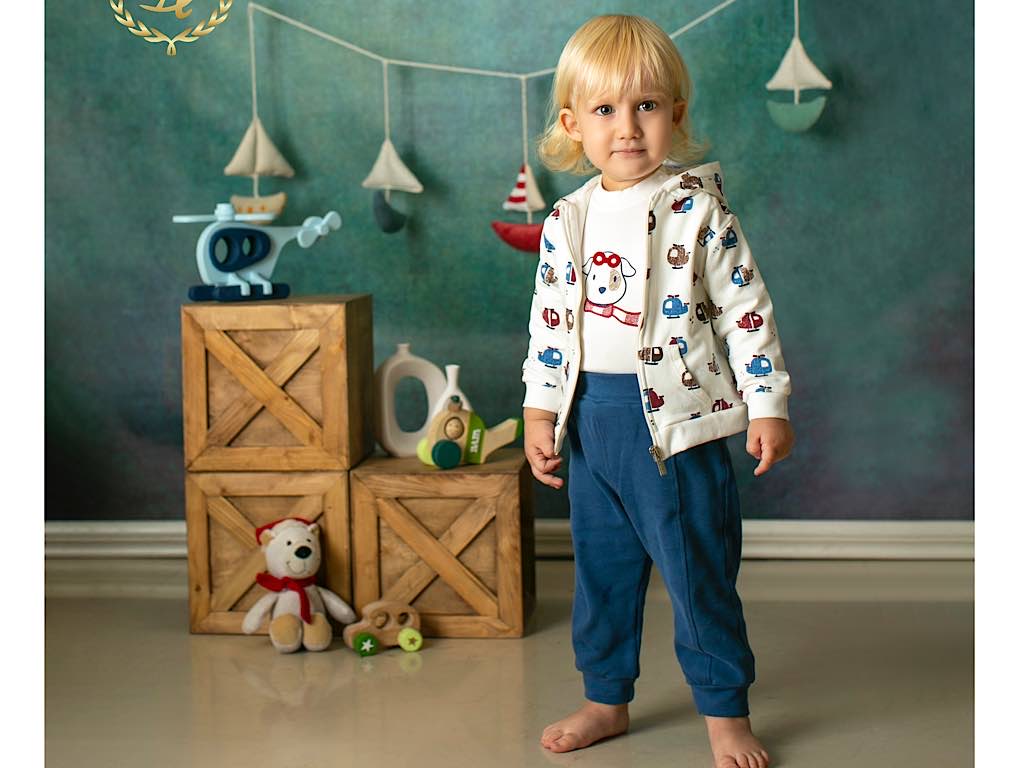 ست سه تکه سویشرت و بلوز و شلوار نوزادی پسرانه طرح  هلکوپتر دانالو Danaloo