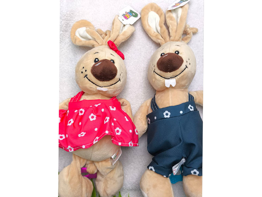 عروسک طرح خرگوش مدل نخ کش موزیکال دارای دندان گیر دایان Dayan