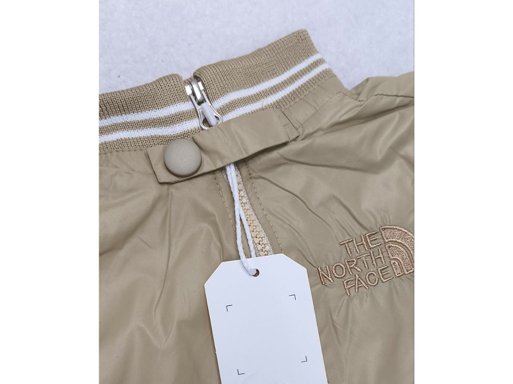 کاپشن شمعی پسرانه یقه 5 سانتی کش بافت رنگ خاکی