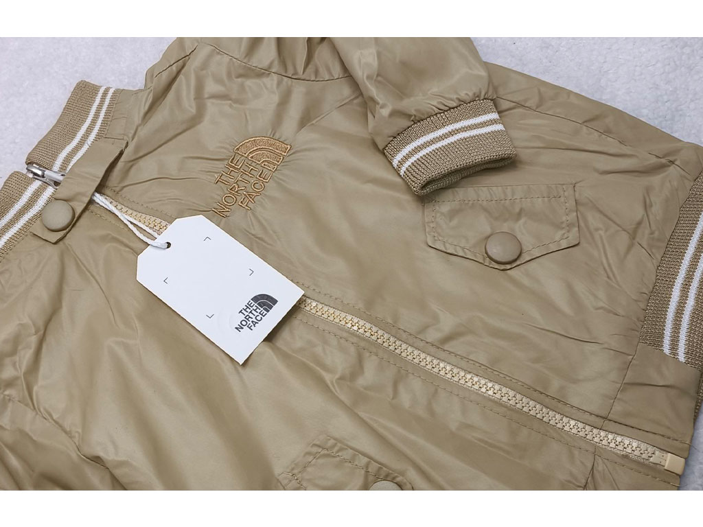 کاپشن شمعی پسرانه یقه 5 سانتی کش بافت رنگ خردلی