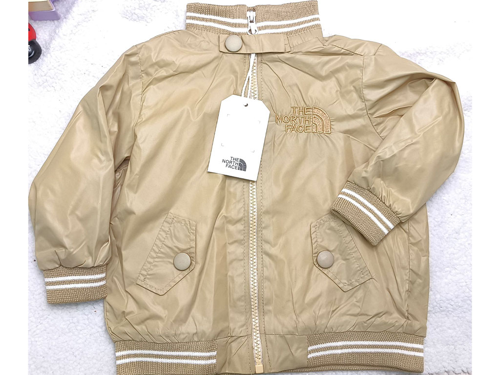 کاپشن شمعی پسرانه یقه 5 سانتی کش بافت رنگ خردلی