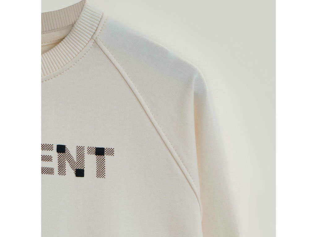 بلوز آستین بلند دورس رنگ نباتی طرح مومنت بشیر Bashir