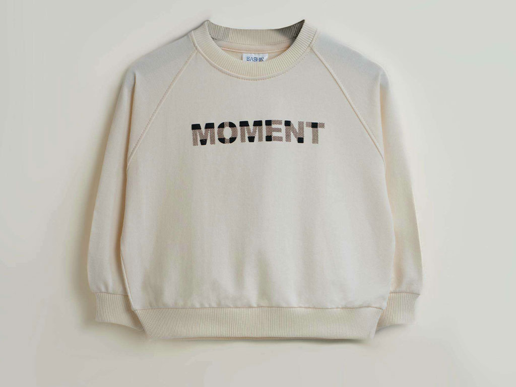 بلوز آستین بلند دورس رنگ نباتی طرح مومنت بشیر Bashir