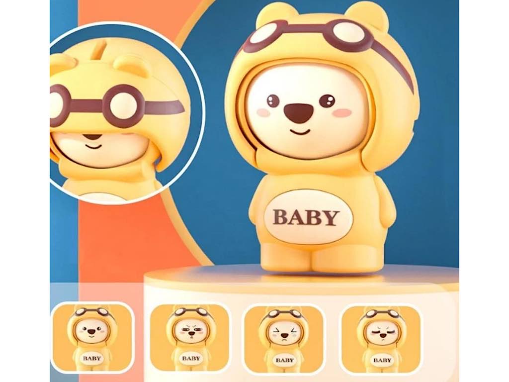 بازی فکری حلقه هوش (برج هوش) تعادلی و جغجغه ای موزیکال فیل خرس baby tumbler