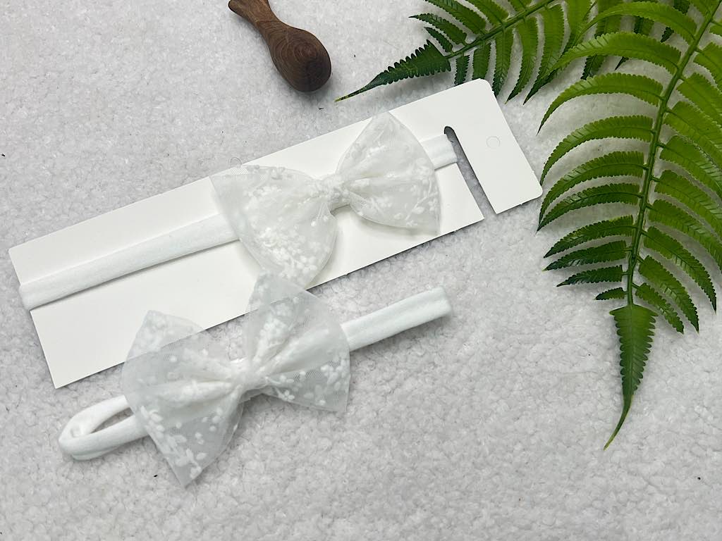 هدبند تور طرحدار دارای رنگبندی