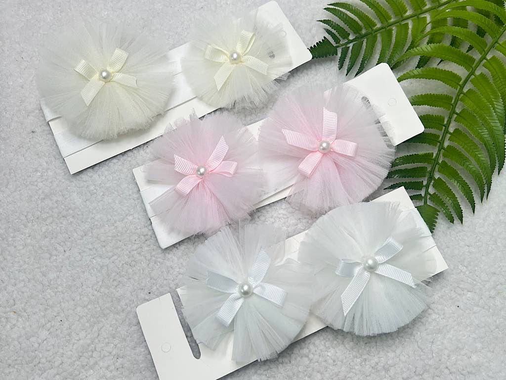 هدبند تور و مروارید دارای رنگبندی