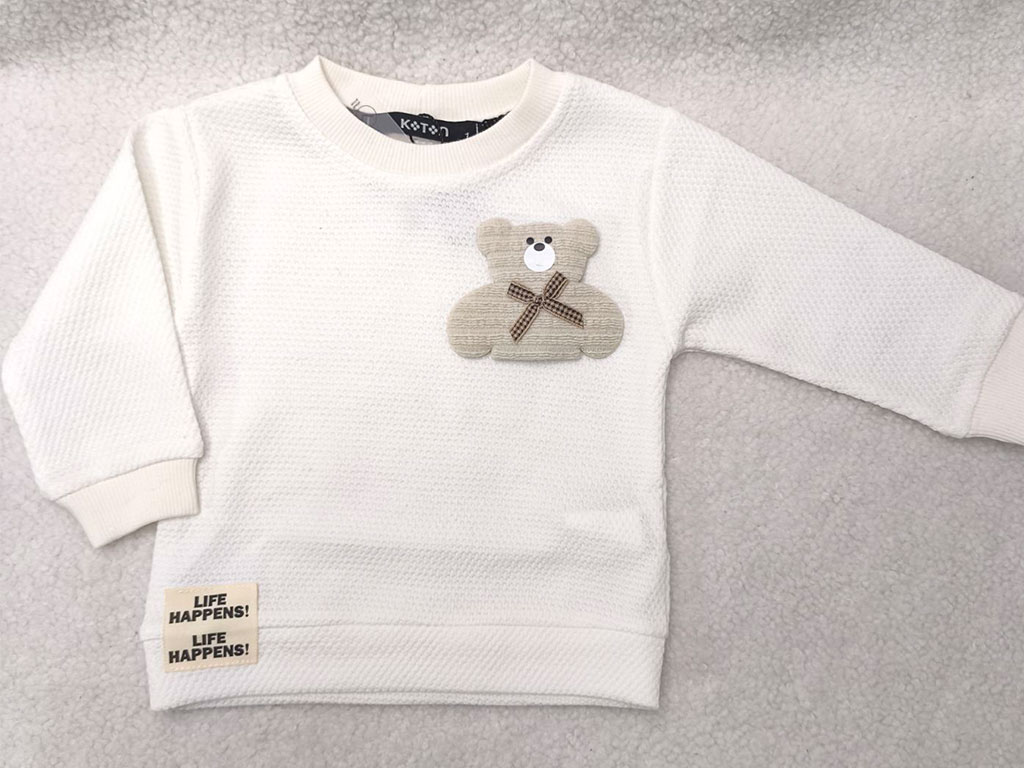 بلوز و شلوار طرح خرس پنبه بیسکوئیتی