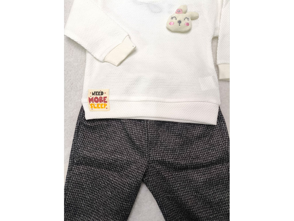 بلوز و شلوار طرح خرگوش پنبه بیسکوئیتی