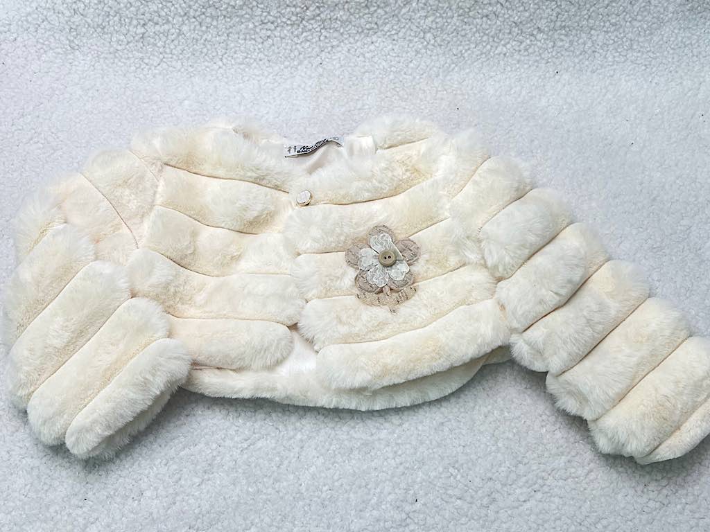 کت و سارافون نوزادی دخترانه پارچه طرح اکلیلی گلبهی روشن نیوبرن New Born