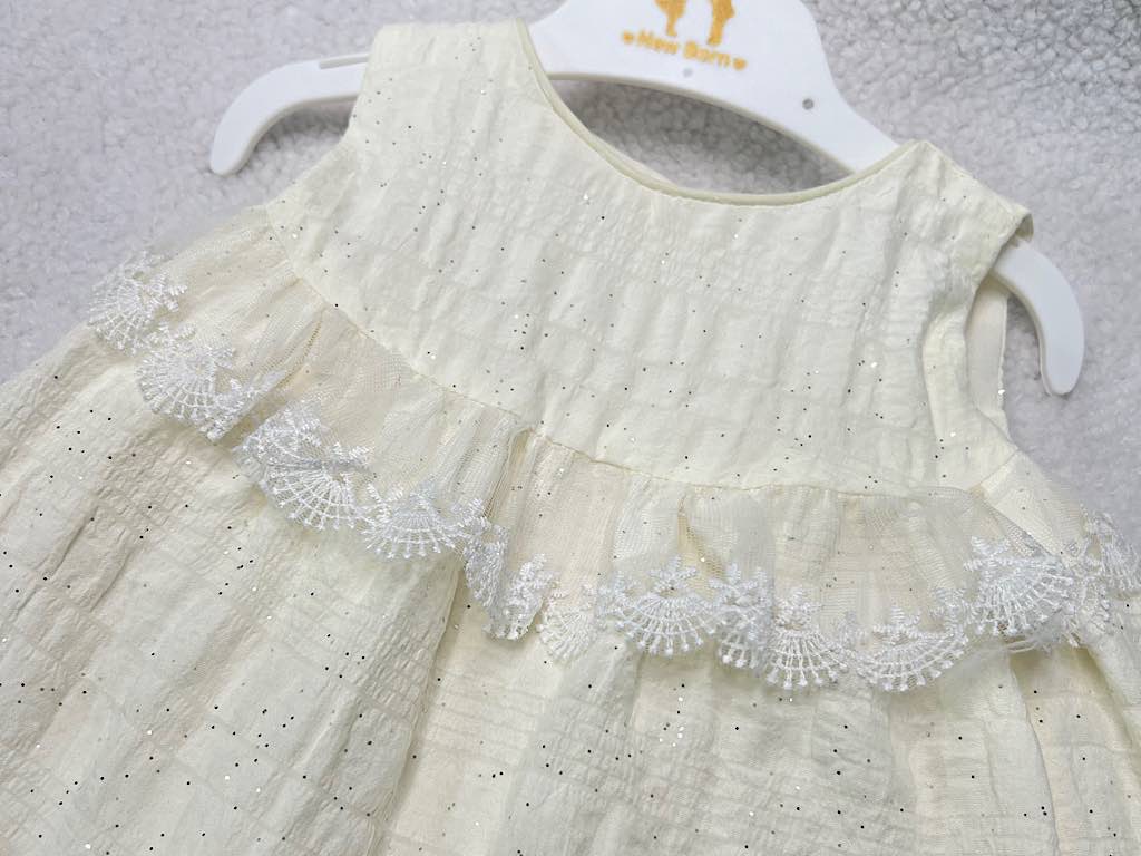 کت و سارافون نوزادی دخترانه پارچه طرح اکلیلی نیوبرن New Born