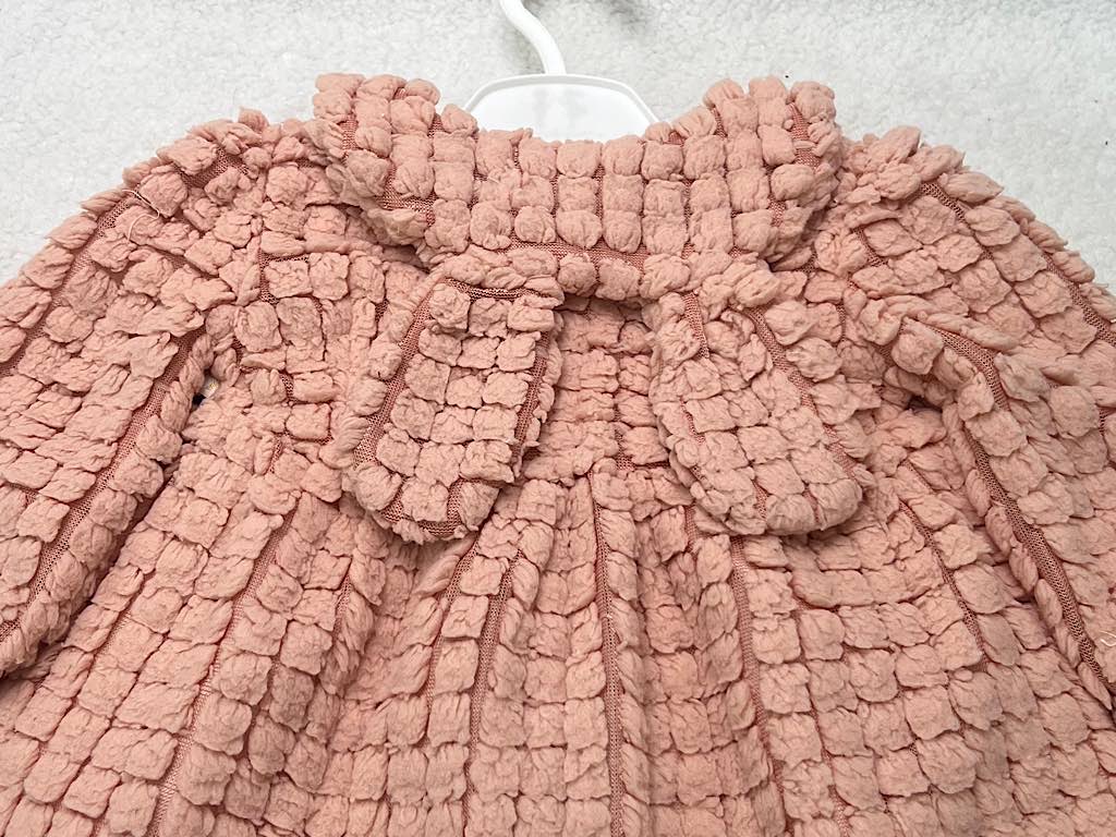 پالتو نوزادی رنگ  گلبهی دخترانه طرح خرگوش New Born