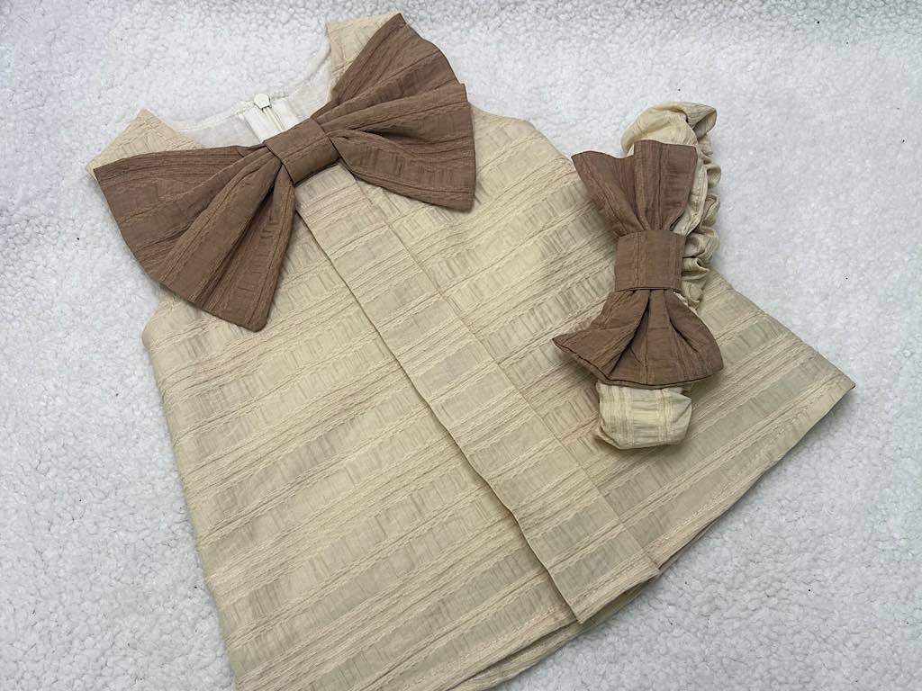 سارافون پاپیون بزرگ کرم هدبند دار بدون آستین