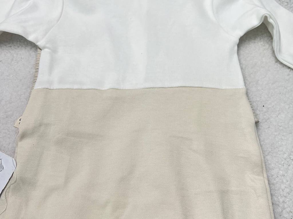 سرهمی جوراب و جلیقه دار نوزادی پسرانه کرم روشن  بب لینا BEBELINNA