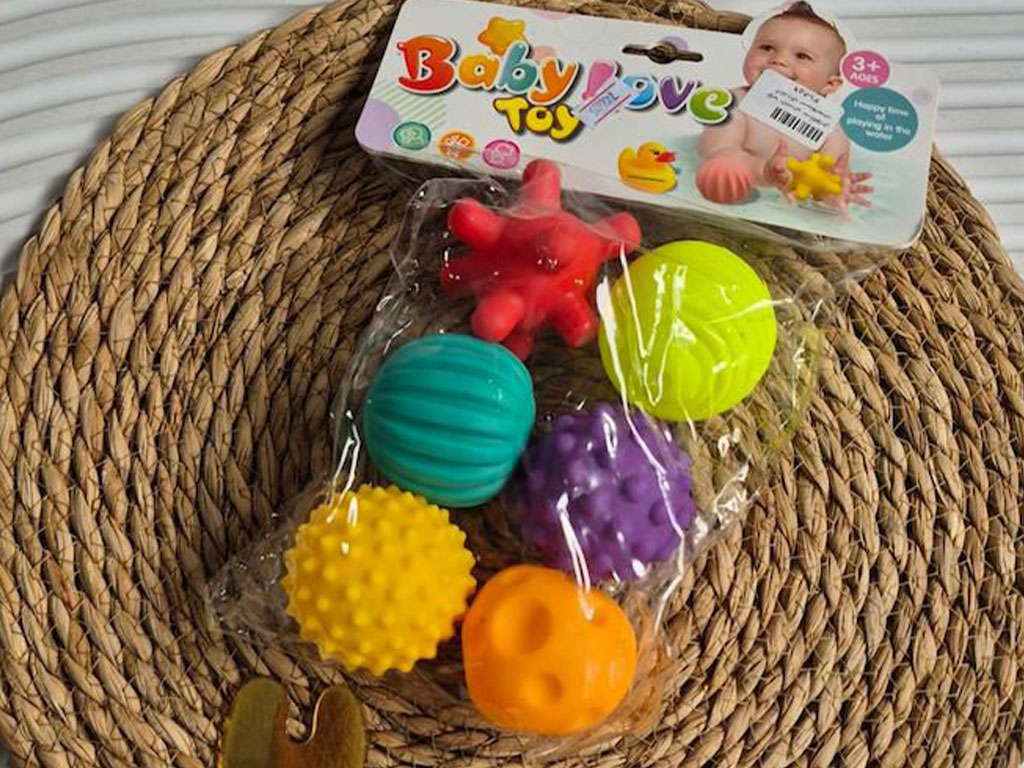 توپ حسی سوتی 6 عددی نوزادی بیبی لاو