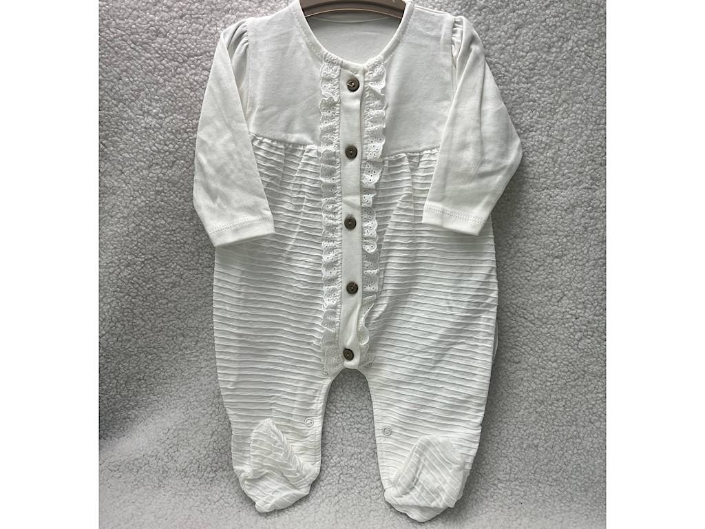 سرهمی نوزادی دخترانه سفید رنگ بب لینا BEBELINNA