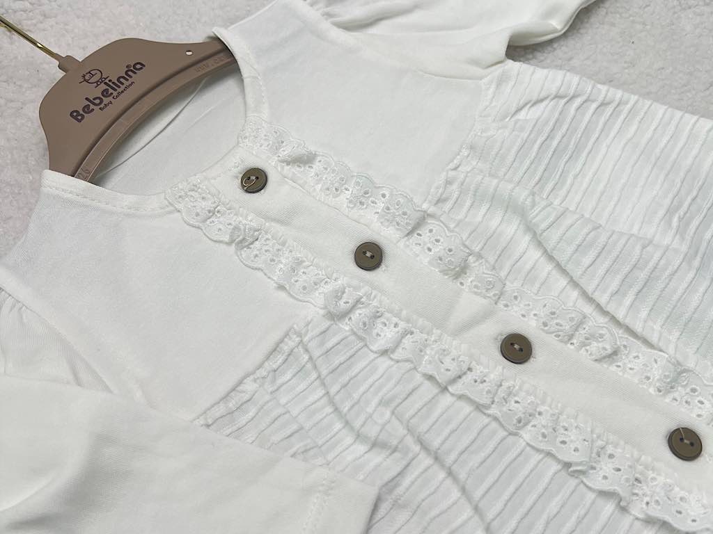 سرهمی نوزادی دخترانه سفید رنگ بب لینا BEBELINNA