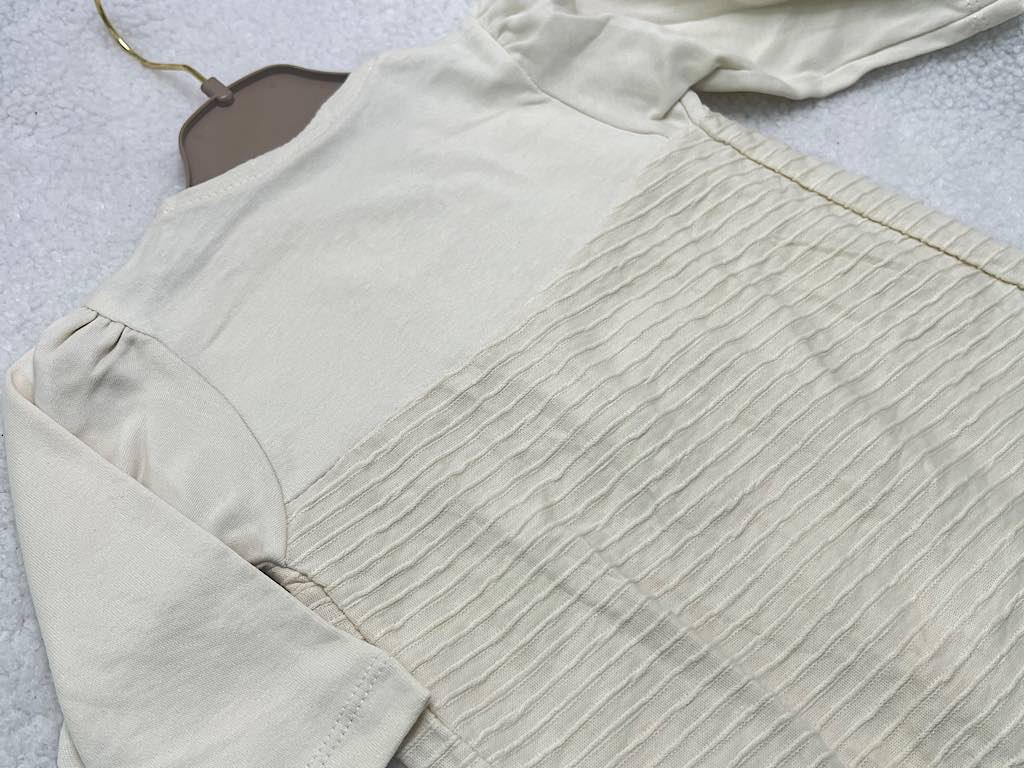 سرهمی نوزادی دخترانه کرم رنگ بب لینا BEBELINNA