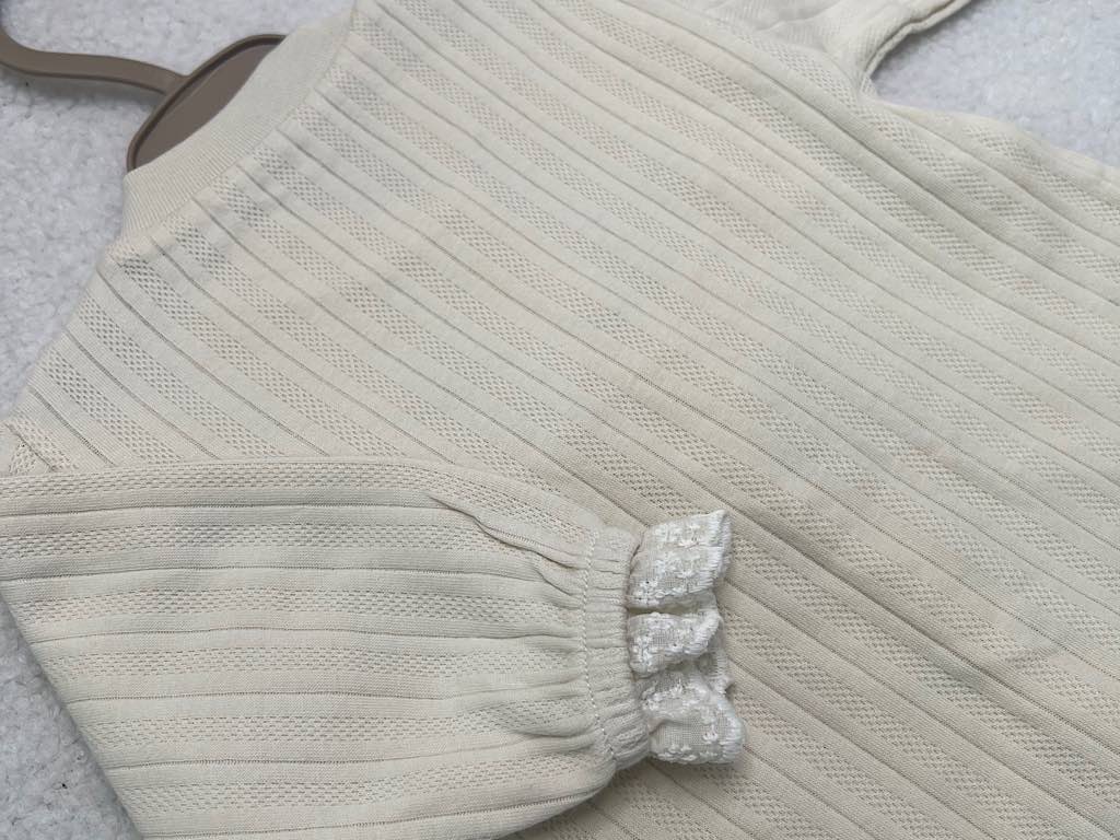 سرهمی نوزادی دخترانه کرم  رنگ g.a.y. e