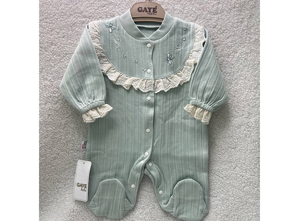 سرهمی نوزادی دخترانه سبز آبی رنگ g.a.y. e