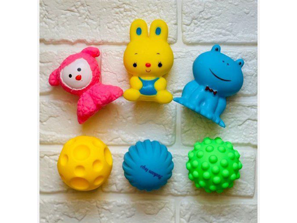 پوپت و توپ حسی سوتی 6 عددی نوزادی