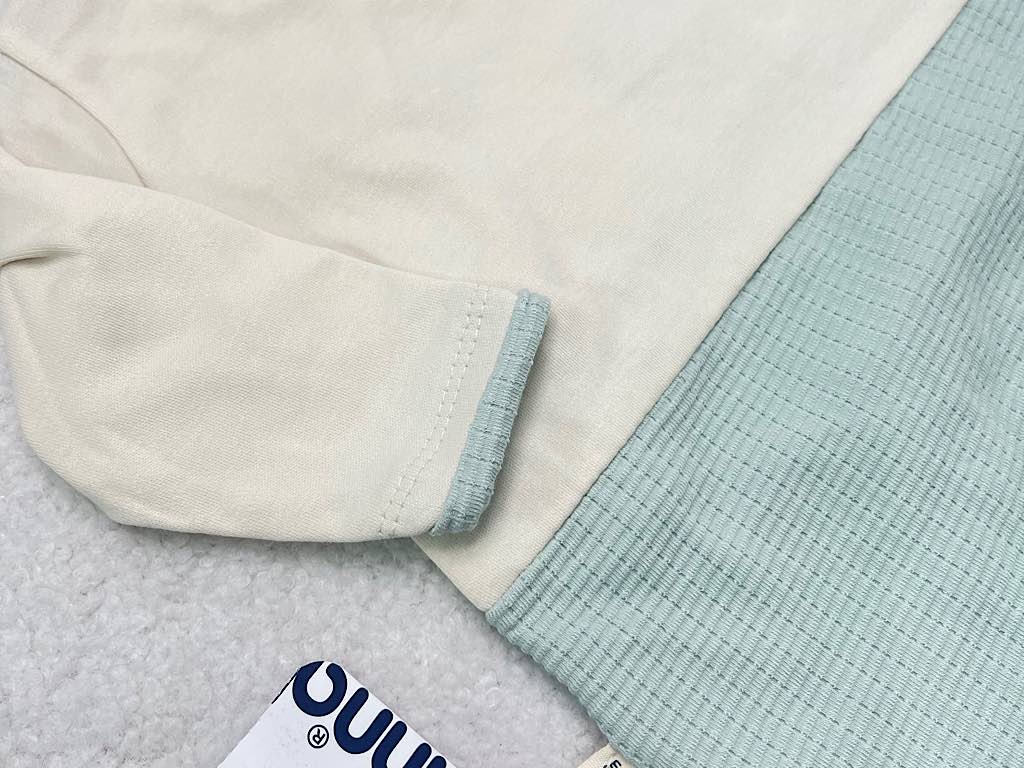 سرهمی جوراب دار نوزادی پسرانه بیسکویتی سبز آبی طرح خرس شاد بب لینا BEBELINNA