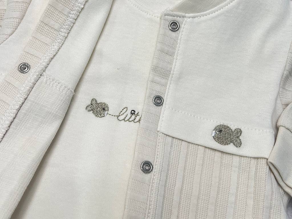 ست 3 تکه نوزادی طرح  ماهی tonton  ترکیه