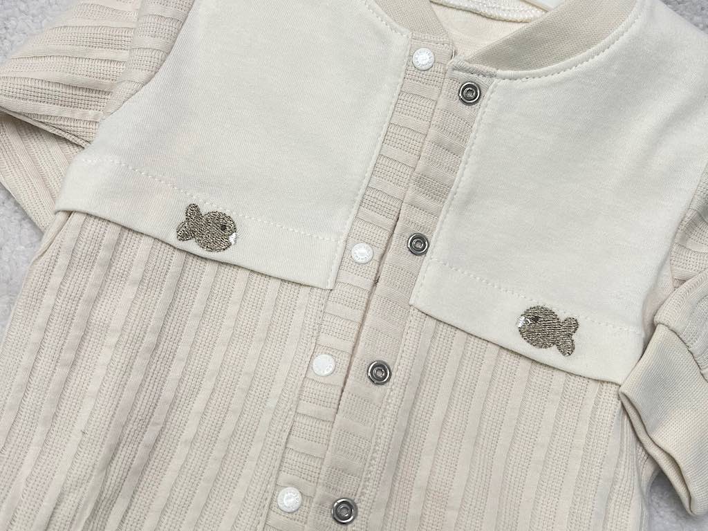 ست 3 تکه نوزادی طرح  ماهی tonton  ترکیه