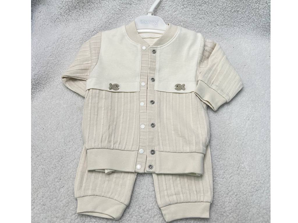 ست 3 تکه نوزادی طرح  ماهی tonton  ترکیه