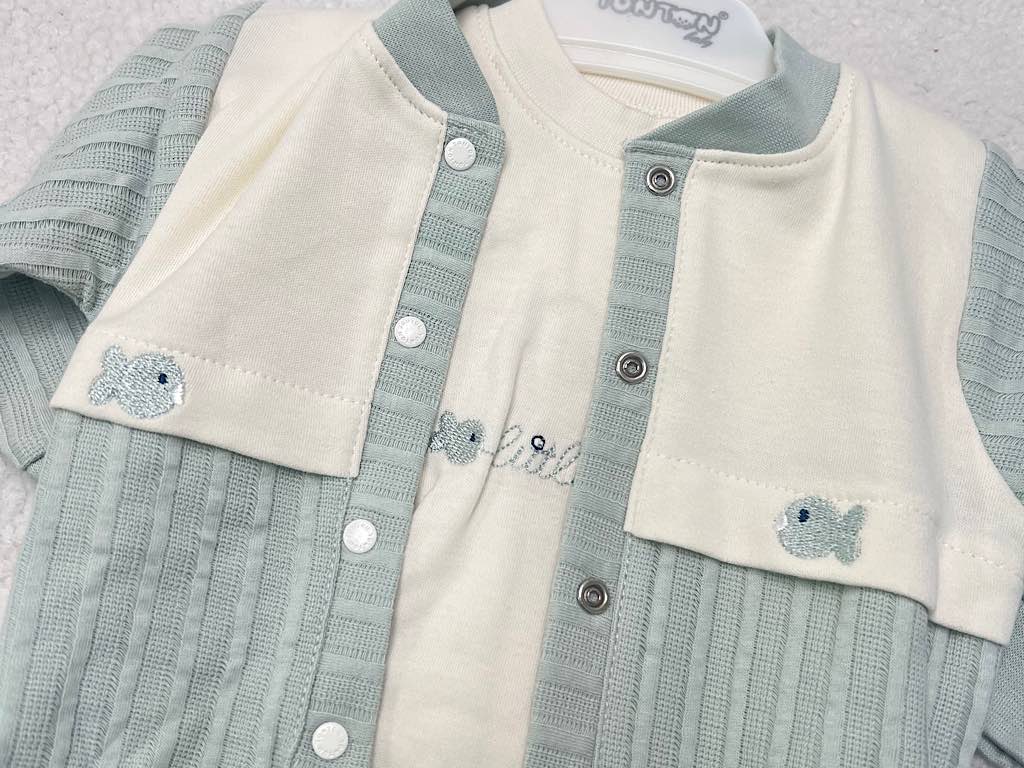 ست 3 تکه نوزادی طرح  ماهی tonton ترکیه