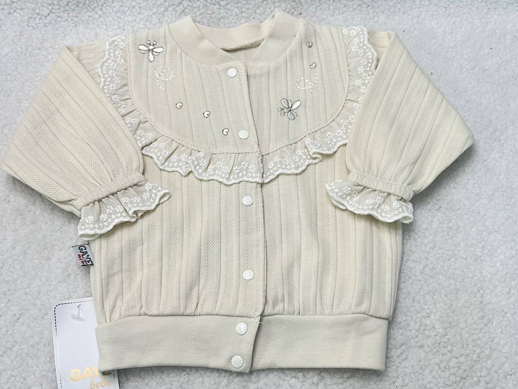 ست 3 تکه نوزادی دخترانه  طرح  زنبور و گل G.a.y.e ترکیه