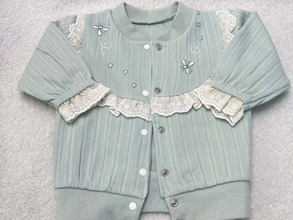 ست 3 تکه نوزادی دخترانه  طرح  زنبور و گل G.a.y.e ترکیه