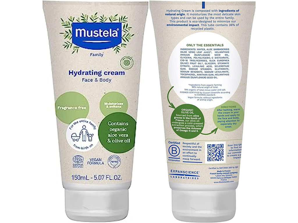 کرم مرطوب‌کننده ارگانیک موستلا  Mustela Hydrating Cream Bio Organic