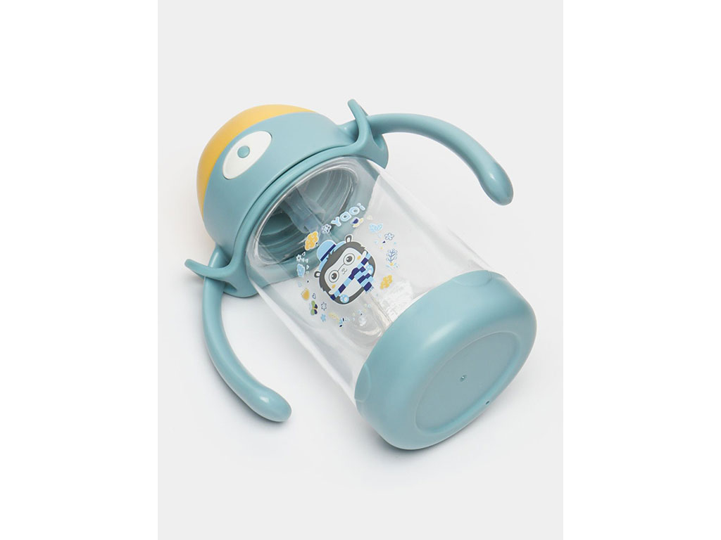 لیوان نی دار دسته دار حجم 380 میلی لیتر فانتزی