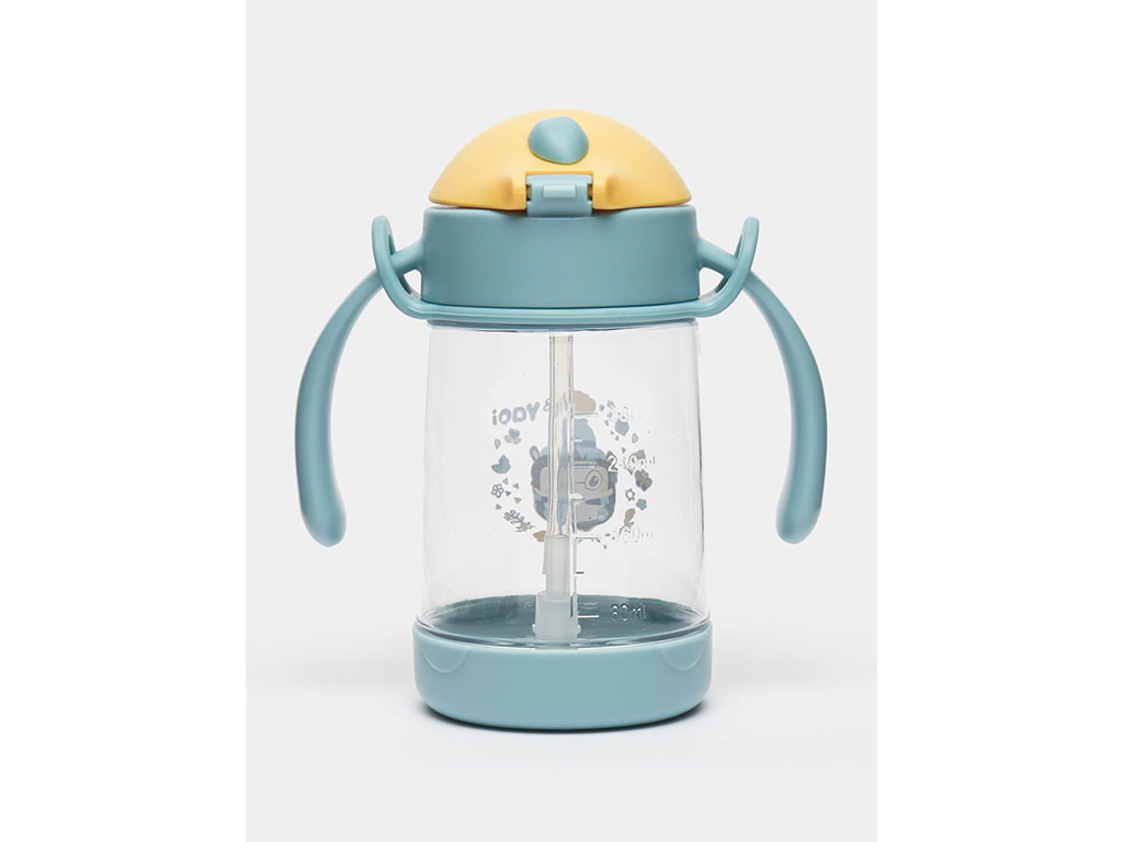 لیوان نی دار دسته دار حجم 380 میلی لیتر فانتزی